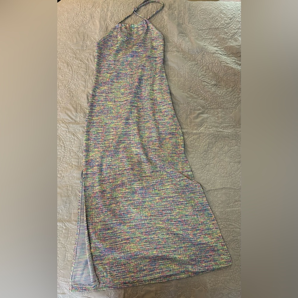 Vintage Halter Top Maxi Dress